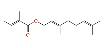 (E)-3,7-Dimethyl-2,6-octadienyl (E)-2-methyl-2-butenoate
